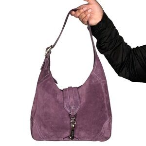 Coach Purple Suede Shoulder Bag